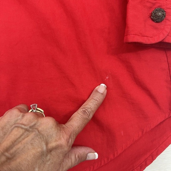 Vintage Guess By Georges Marciano Button Down Shirt Men Small Red 90’s Y2K USA - Picture 5 of 13